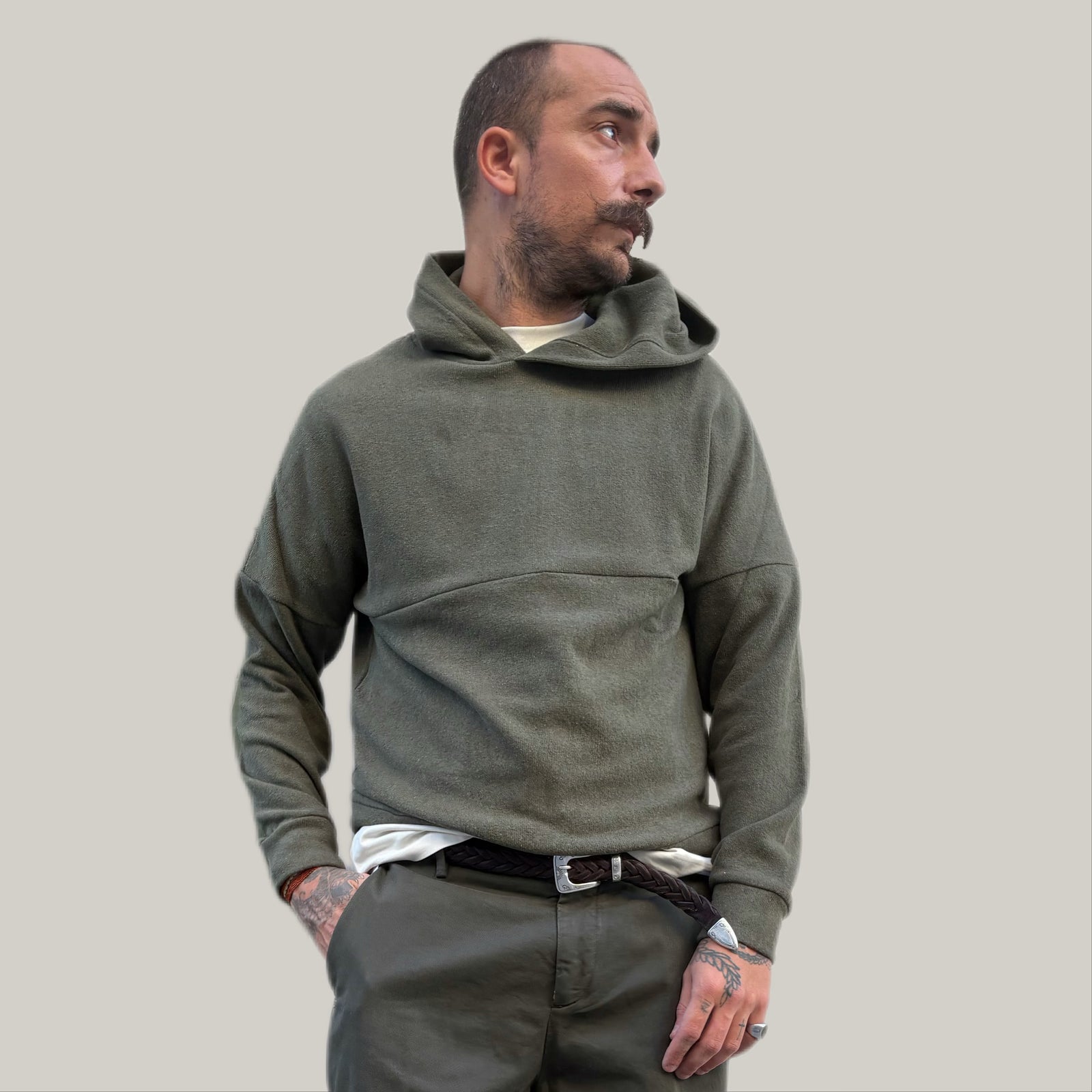 Felpa woc verde militare