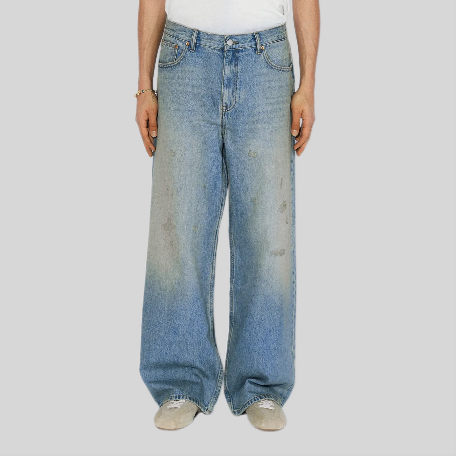 Jeans dr denim denim chiaro con rotture