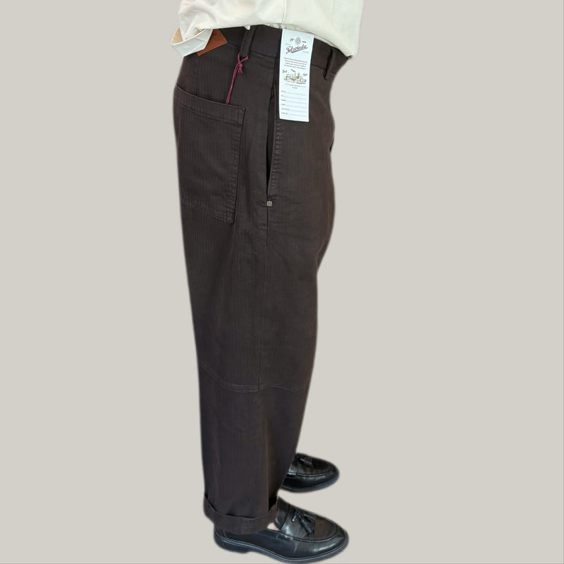 Pantalone telacruda marrone costina