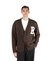 Cardigan imbrian logo B marrone