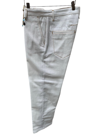 Jeans tela cruda bianco