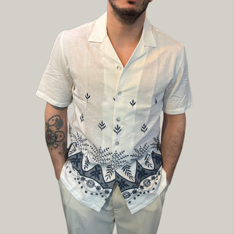Camicia alley ricamata bianca