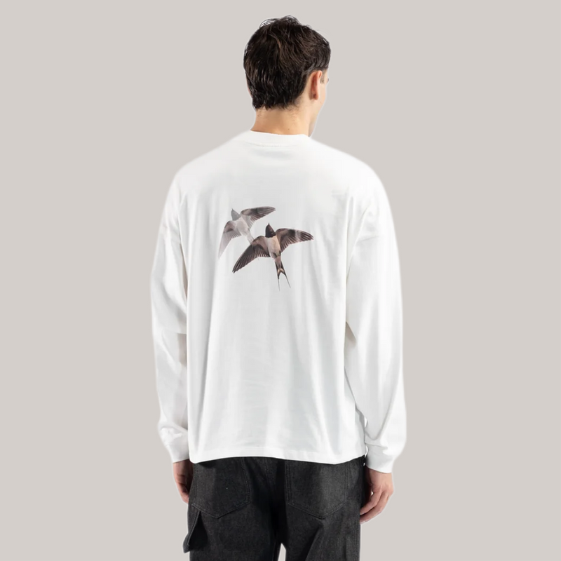 T-shirt imbrian over stampa avanti e dietro