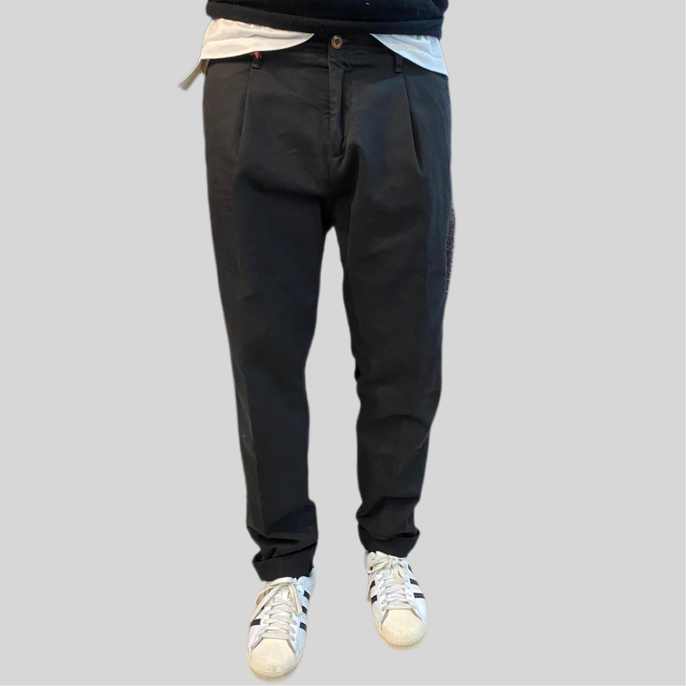 Pantalone tel cruda Nero