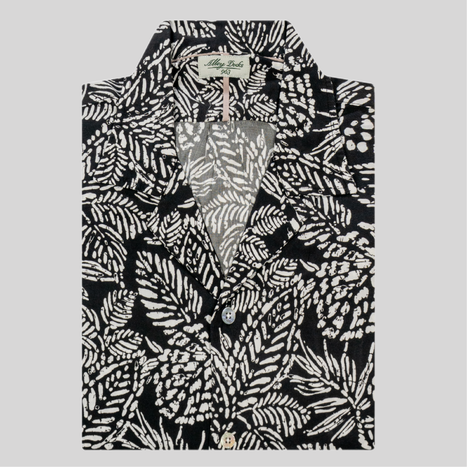 Camicia alley fantasia bianca/nera