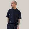 T-shirt c.9.3 nera fiori