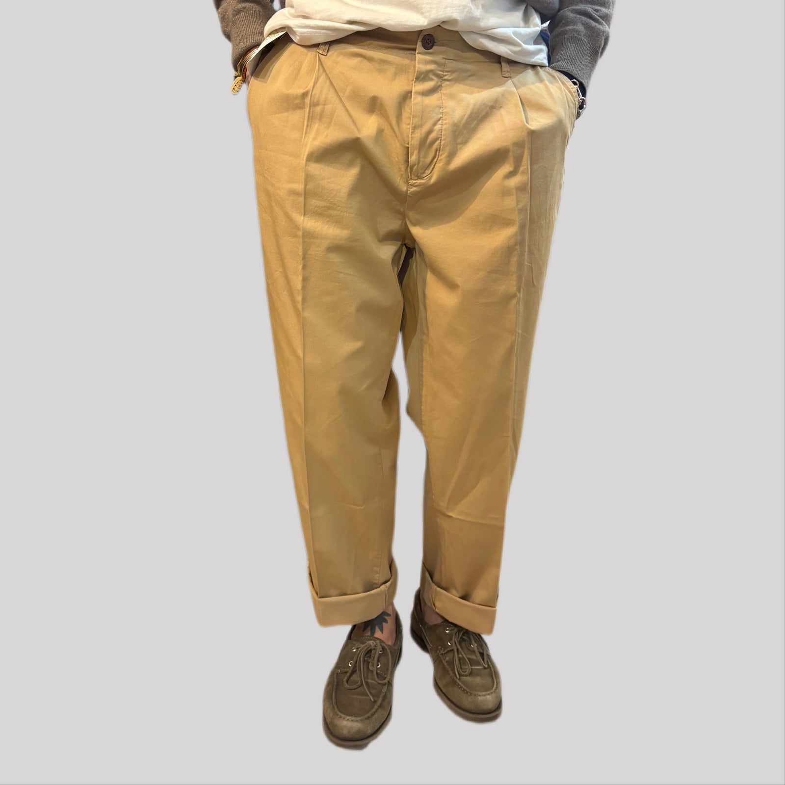 Pantalone Tela cruda sabbia