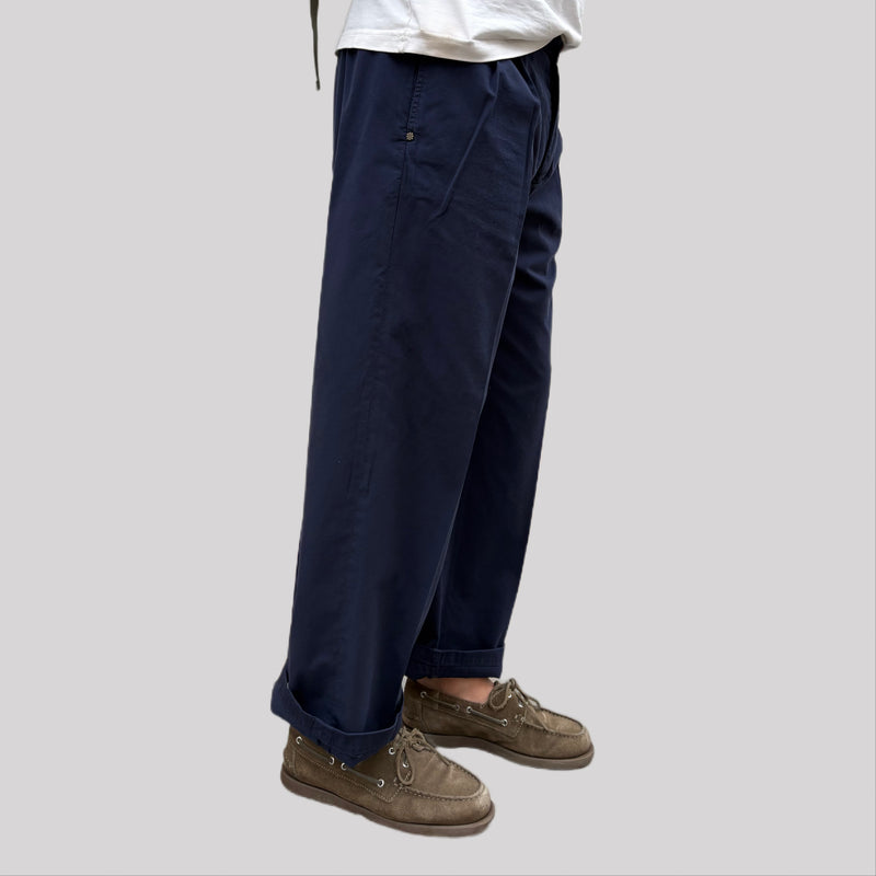Pantalone tela cruda blu navy