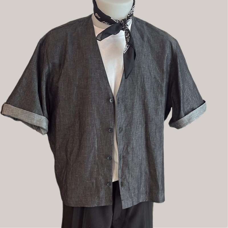 Camicia Kimono imbrian nera